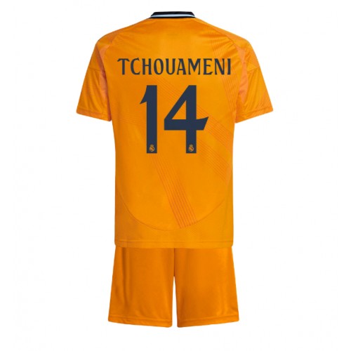 Real Madrid Aurelien Tchouameni #14 Gostujuci Dres za djecu 2024-25 Kratak Rukav (+ Kratke hlače)